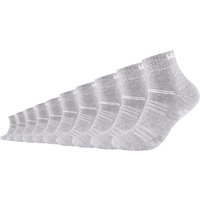 10er Pack SKECHERS Mesh Ventilation Bio-Baumwoll Quarter Socken 9200 - fog melange 35-38 von Skechers
