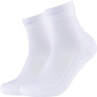 2er Pack SKECHERS Basic Cushioned Quarter Socken 1000 - white 39-42 von Skechers