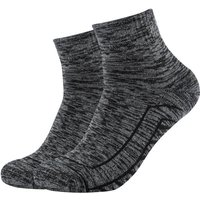 2er Pack SKECHERS Basic Cushioned Quarter Socken 9704 - dark grey random 35-38 von Skechers