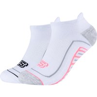 2er Pack SKECHERS Basic Cushioned Sneakersocken 1001 - white mix 43-46 von Skechers