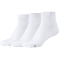 3er Pack SKECHERS Casual Quarter Socken Damen 1000 - white 35-38 von Skechers