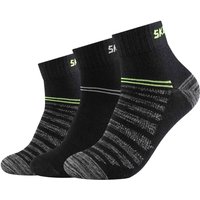 3er Pack SKECHERS Mesh Ventilation Quarter Socken 9997 - black mix 35-38 von Skechers