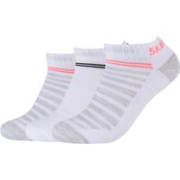 3er Pack SKECHERS Mesh Ventilation Sneakersocken 1001 - white mix 39-42 von Skechers