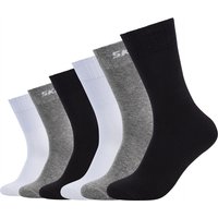6er Pack SKECHERS Mesh Ventilation Crew Socken 9996 - black/grey mix 35-38 von Skechers