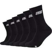 6er Pack SKECHERS Online Tennis Cushioned Sock 9999 - black 35-38 von Skechers