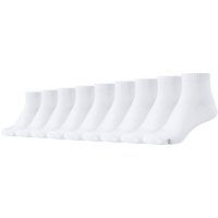 9er Pack SKECHERS Casual Quarter Socken Damen 1000 - white 35-38 von Skechers