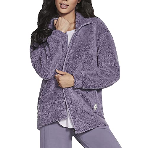 Skechers Damen Downtime Jacket Cardigan Sweater, Cadet, von Skechers
