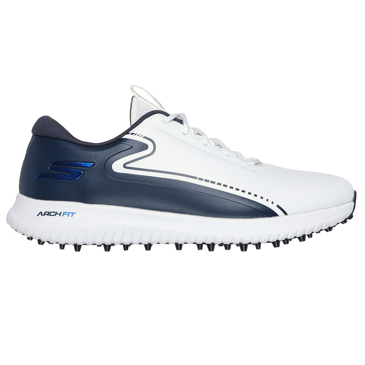 Skechers Men's GO GOLF Max 3 Waterproof Spikeless Golf Shoes, Mens, White/navy, 7 | American Golf von Skechers
