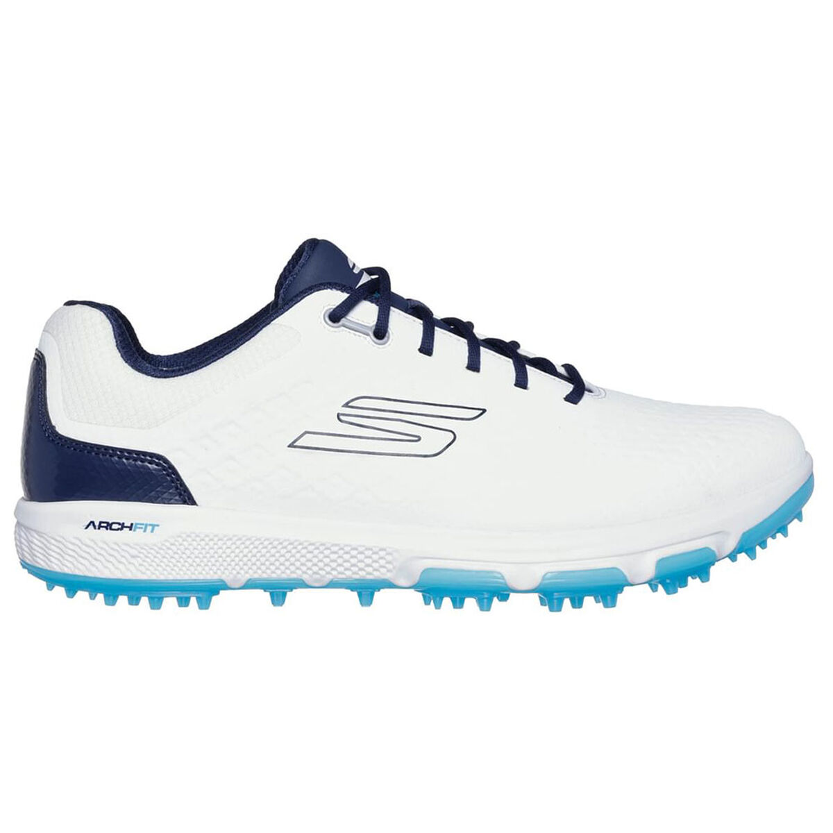 Skechers Men's GO GOLF Pro 6 Waterproof Spikeless Golf Shoes, Mens, White/navy, 11 | American Golf von Skechers