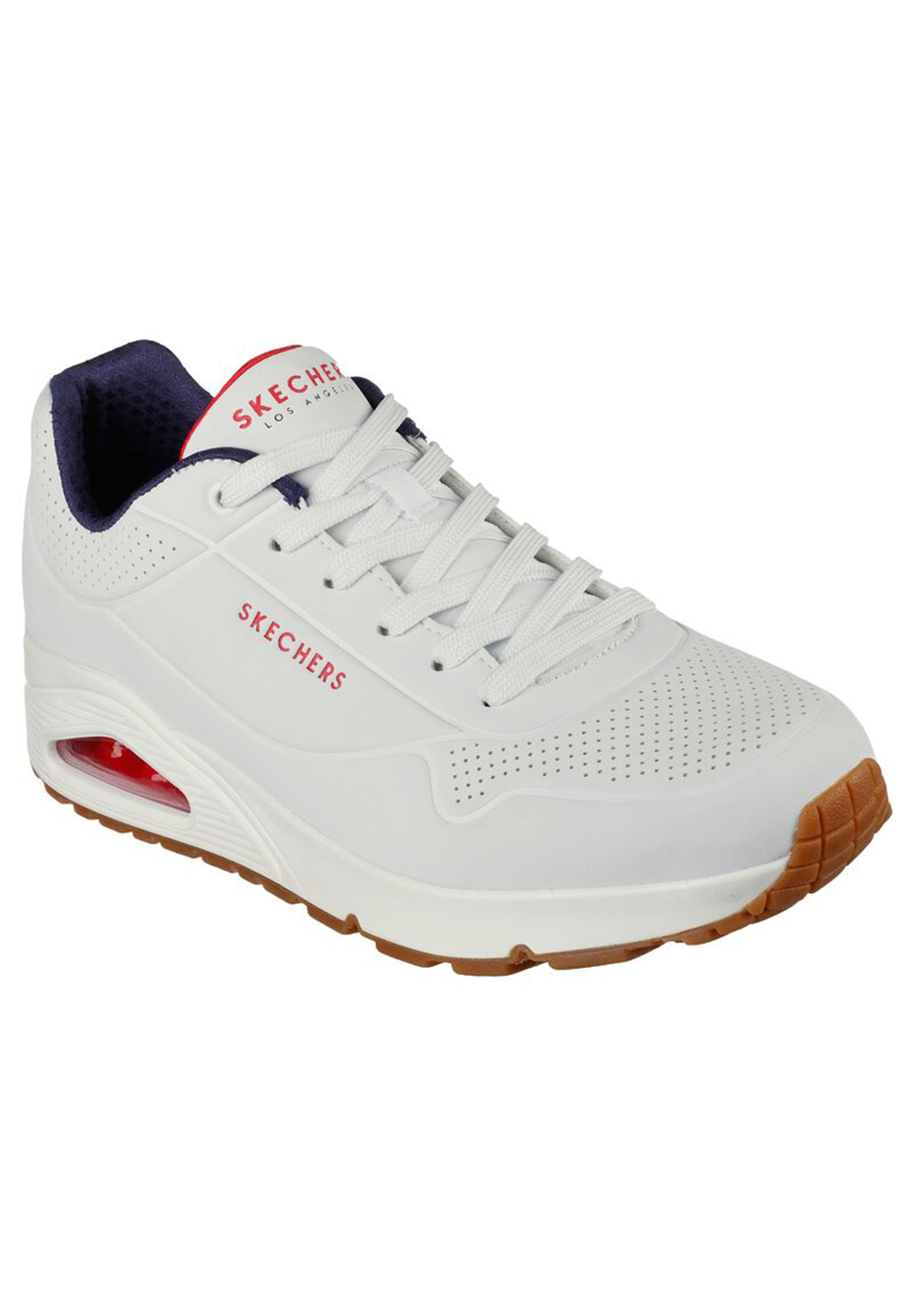 Skechers Mens Sport Casual UNO STAND ON AIR Sneakers Men 52458 white/navy/red von Skechers