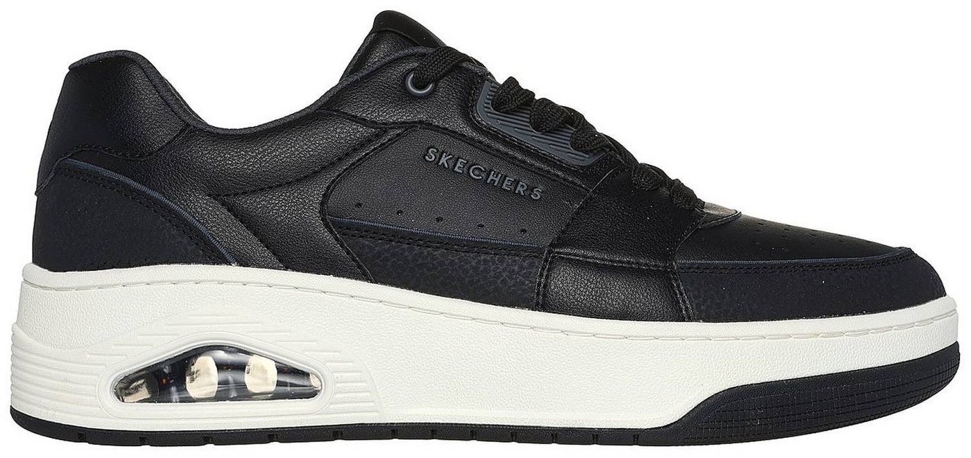 Skechers Skechers Uno Court Low-Post Black Leather / Charcoal Sneaker von Skechers