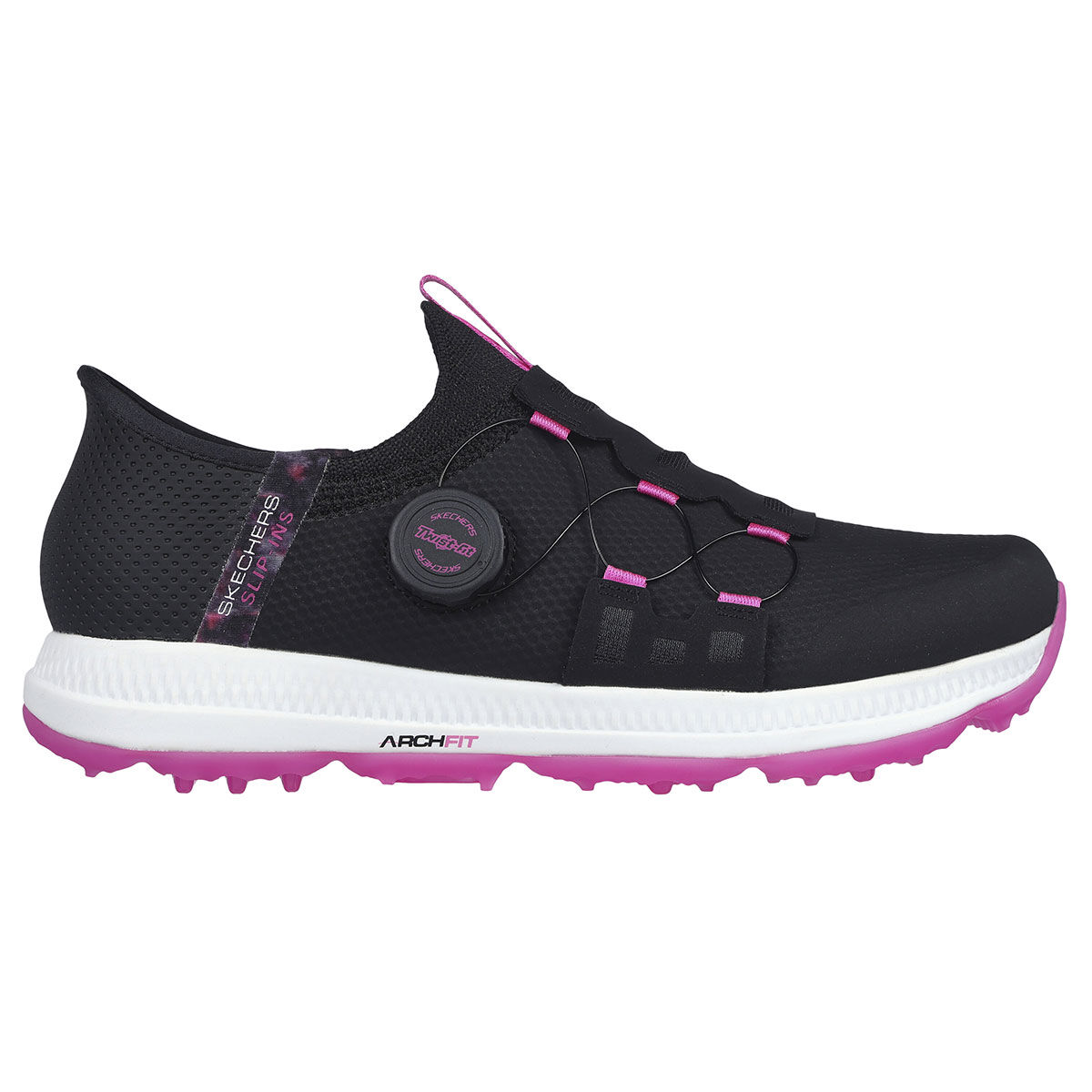 Skechers Womens GO GOLF Elite 5 Slip-Ins Waterproof Spikeless Golf Shoes, Female, Black/pink, 4 | American Golf von Skechers