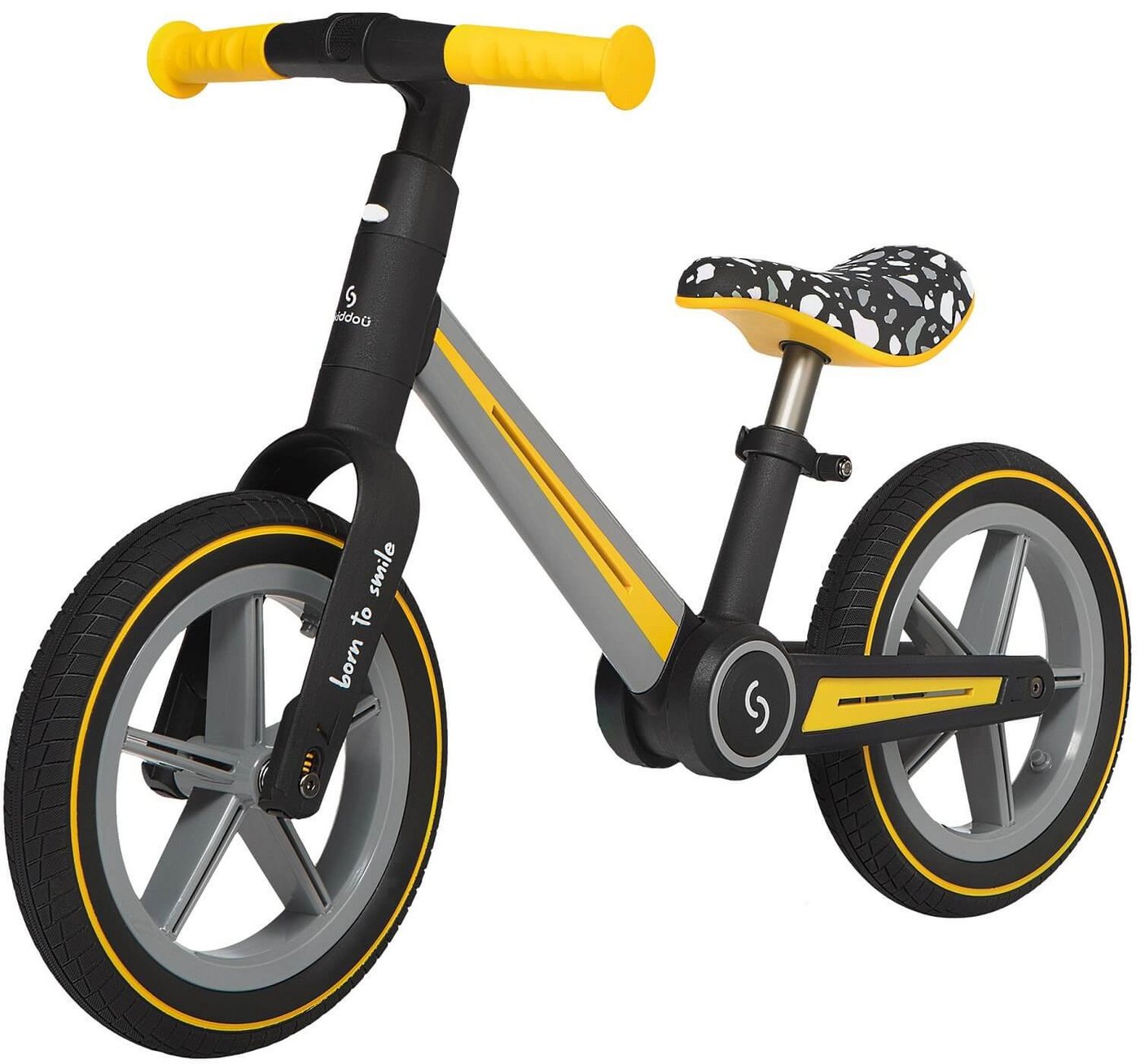 Skiddoü Laufrad Ronny faltbares Laufrad für Kinder bis 30 kg verstellbar in 3 Farben 12 Zoll, inkl. Malbuch von Skiddoü