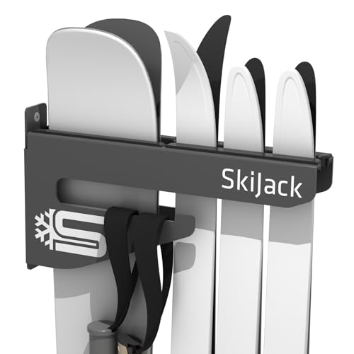 Skijack Unisex – Erwachsene Ski-Rack wallmount, Grey, 5 cm Wide von Skijack