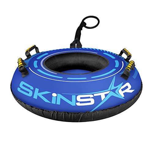 SkinStar Cross Profi Snow Tube Ø100cm Blue Schlitten Bob Rodel Reifen Schneereifen Rutschreifen von SkinStar