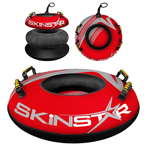 SkinStar Profi Snow Tube Schlitten Bob Rodel Reifen Schneereifen Rutschreifen Ø70cm red von SkinStar