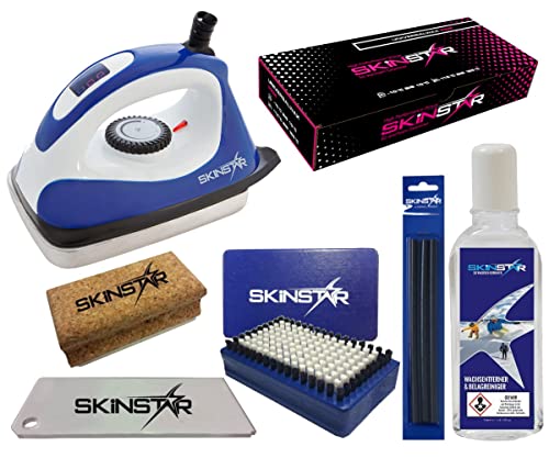 SkinStar Skiwax Set Skiwachs Digital Starter Set mit Belagsausbesserung 7- teilig von SkinStar