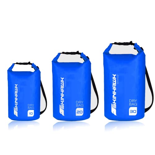 Skinhawk Dry Bag 10L / 20L / 30L wasserdichte Tasche/Waterproof/Trockensack/Trockenbeutel/Trockentasche/Rucksack von Skinhawk