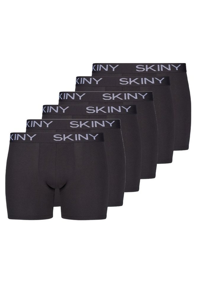 Skiny Retro Boxer 6er Pack Cotton (Spar-Set, 6-St) Long Short / Pant - Baumwolle - Ohne Eingriff - Pant mit längerem Bein von Skiny