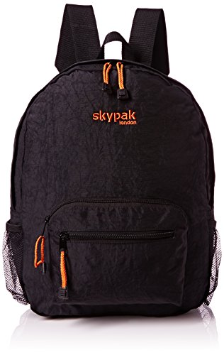 Faltbarer Rucksack, Größe zusammengeklappt: nur 20 x 15 x 4 cm, Schwarz, Folded size only 20 x 15 x 4cm, SKY03 von SKYFLITE