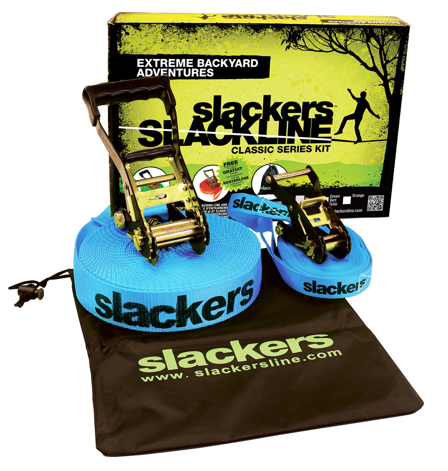 Slackers Slackline Classic m. Teaching Line von Slackers