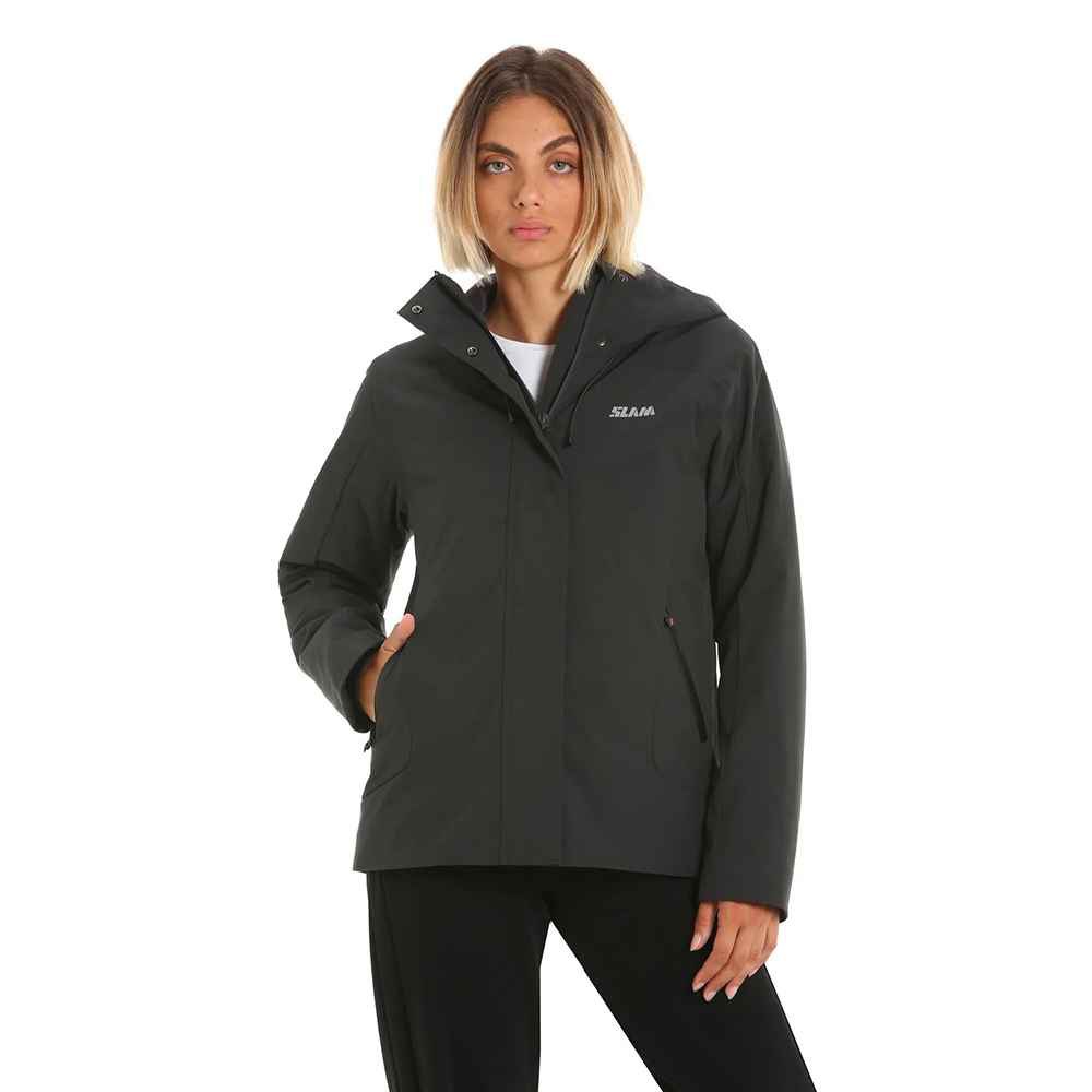 Slam Deck Hood Jacket Grau M Frau von Slam