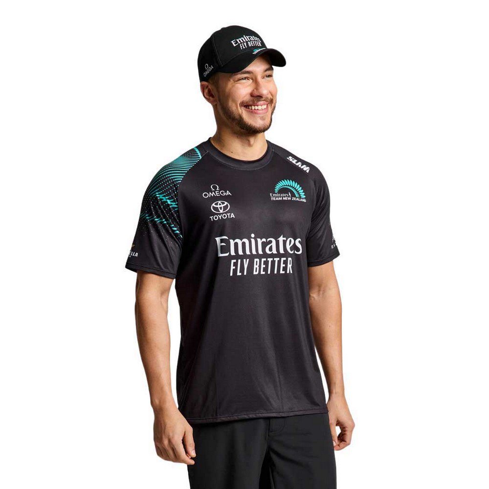 Slam Emirates Team New Zealand Short Sleeve T-shirt Schwarz 2XL Mann von Slam