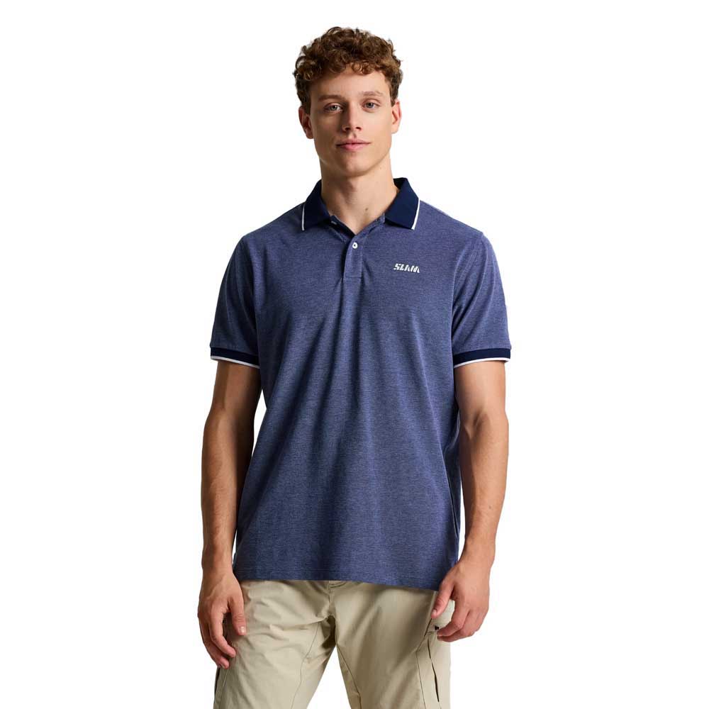 Slam Heba Evo Short Sleeve Polo Blau L Mann von Slam