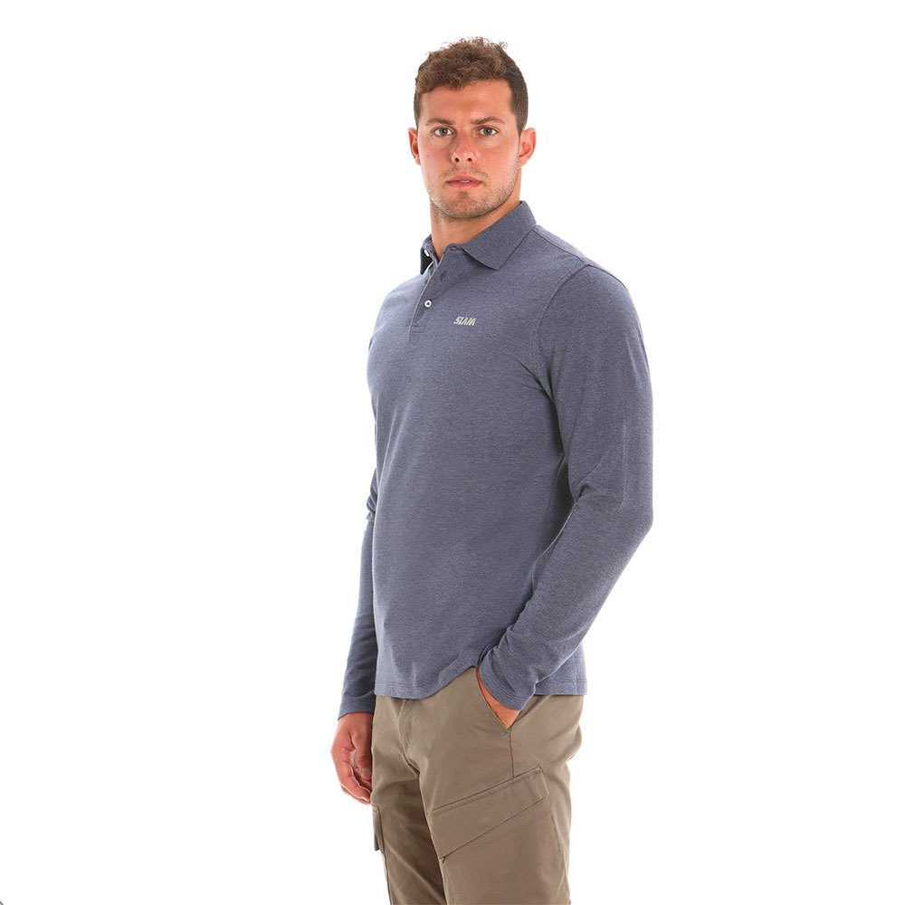 Slam Heba Long Sleeve Polo Blau S Mann von Slam