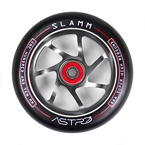 Slamm Scooter Slamm Astro Wheels Skateboard Unisex Erwachsene, Unisex, SL585, grau (Titanium), 110 mm von Slamm Scooters