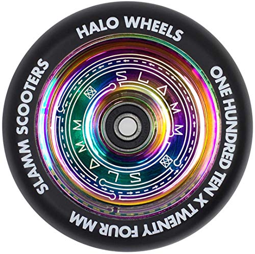 Slamm Scooters Neochrome Halo Deep Dish Roller, Unisex, Erwachsene, Mehrfarbig, 110 mm von Slamm Scooters
