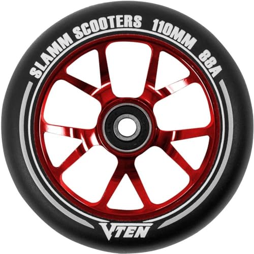 Slamm Scooters V-Ten II Räder, Unisex, Erwachsene, Unisex, SL582, Rot, 110 mm von Slamm Scooters