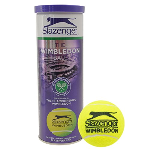 Slazenger Wimbledon 3 Tennisball kann, Gelb, EinheitsgröÃ?e von Slazenger