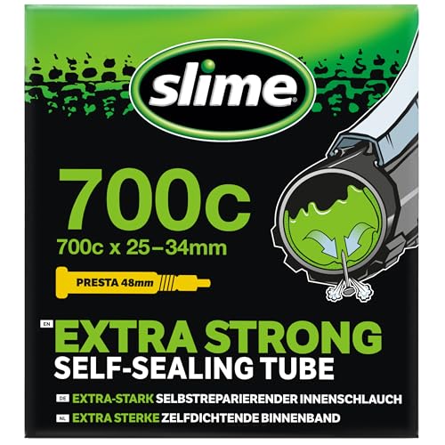 Slime 30062 Bike Inner Tube with Slime Puncture Sealant, Self Sealing, Prevent and Repair, Presta Valve, 28/32 - 622mm (700x28/32c) Slime 30062 Bike Inner Tube with Slime Puncture Sealant, Self Sealing, Prevent and Repair, Presta Valve, 28/32 - 622mm (700x28/32c) von Slime