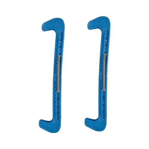 1 Paar Eishockey-Schlittschuhkufenschutzabdeckungen mit Verstellbarer Feder in 7 Farben (Blue) von Sluffs