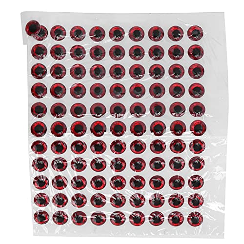100 Stück 3D künstliche Angelköder Augen DIY ovale Pupillenaugen für Angelköder Fliegenbinden Angelköder Basteln Angelzubehör Angelhaken (7mm) von Sluffs