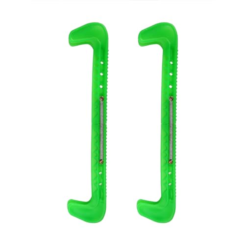 Sluffs 1 Paar Eishockey-Schlittschuhkufenschutzabdeckungen mit Verstellbarer Feder in 7 Farben (Green) von Sluffs