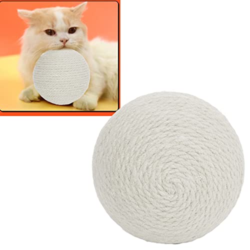 Sluffs Katzen-Sisal-Ball Zum Zähneknirschen, Cat Toy,Balls Toy for Cat,Interaktives Sisal-Katzen-Kratzball-Spielzeug, Langlebiges Kratzball-Spielzeug Für Katzen Im Innenbereich von Sluffs