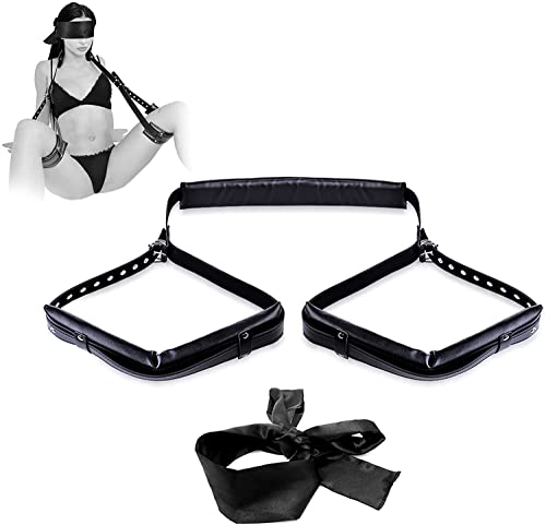 SmartRing Leather Elastic Band Helps with Yoga Movements In Various Poses, Black Ribbon von SmartRing