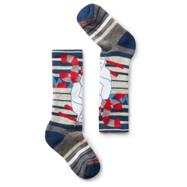 Smartwool - Kid's Wintersport Full Cush.Yeti Pattern OTC Socks - Multifunktionssocken Gr L grau von SmartWool