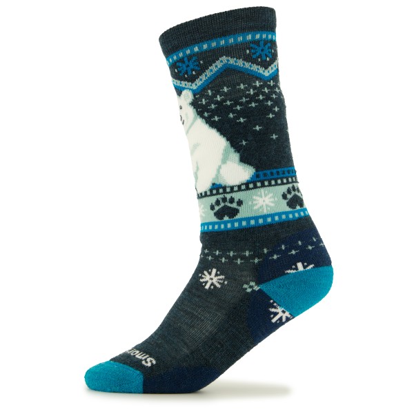 Smartwool - Kid's Wintersport Full Cushion Bear Pattern OTC - Multifunktionssocken Gr L blau von SmartWool