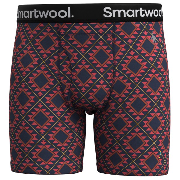 Smartwool - Merino Print Boxer Brief Boxed - Merinounterwäsche Gr L bunt von SmartWool