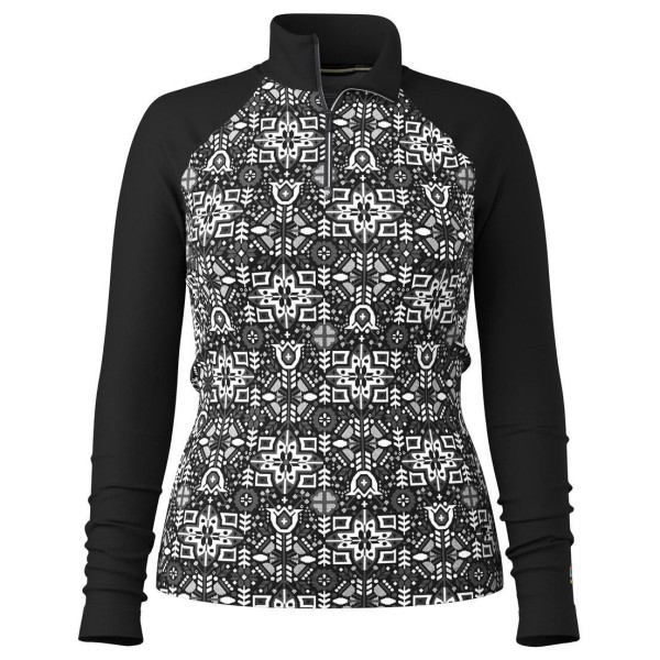 Smartwool - Women's Classic Thermal Merino BL 1/4 Zip Boxed - Merinounterwäsche Gr L grau/schwarz von SmartWool