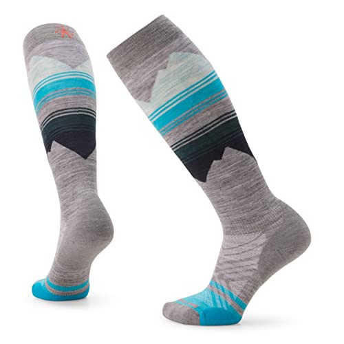 Smartwool Damen Ski Targeted Cushion Pattern OTC Socken, Light Gray, M von Smartwool