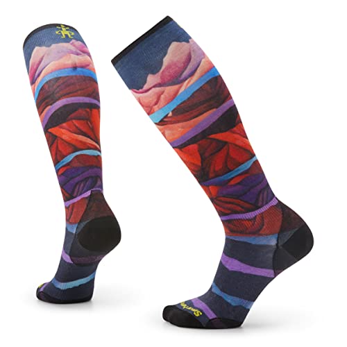 Smartwool Damen Ski Zero Cushion Print OTC Socken, Multi Color, S von Smartwool