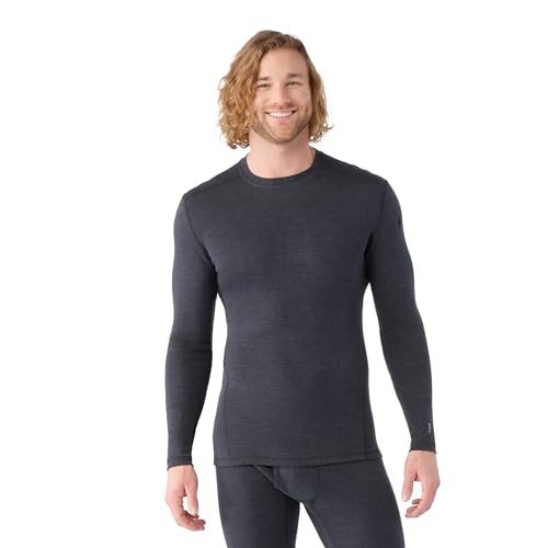 Smartwool Herren Men's Merino 250 Baselayer Crew Boxed Thermal Tops, Charcoal Heather, S von Smartwool