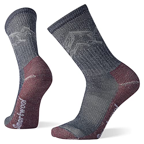 Smartwool Unisex-Adult Hike Classic Edition Light Cushion Mountain Pattern Crew Socks Bergmuster, DEEP Navy, L von Smartwool