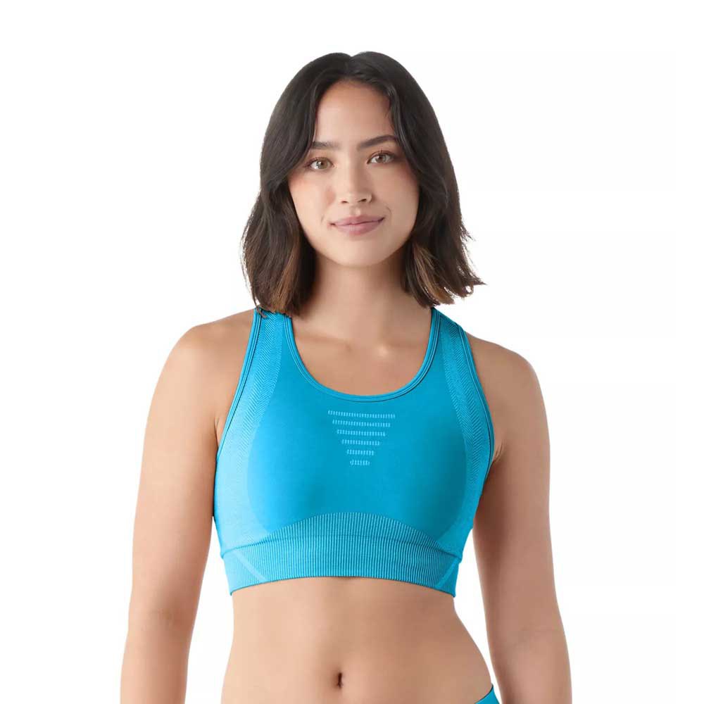 Smartwool Intraknit Racerback Sports Bra Blau S Frau von Smartwool