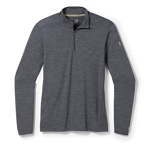 Smartwool Men's Classic All-Season Base Layer 1/4 Zip, Iron Heather, M von Smartwool