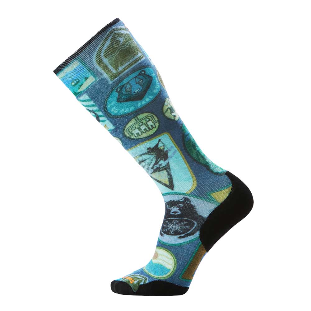 Smartwool Ski Targeted Cushion Explorer Print Otc Socks Blau EU 38-41 Mann von Smartwool